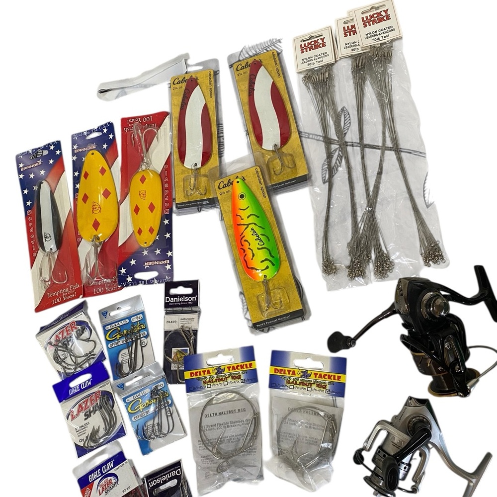 Fishing Tackle Set Hooks, Lures & Reels Cabela’s Verano Silver Max Reels
